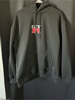 GT-R Logo Black Hoodie - Men's Pullover Sweatshirt